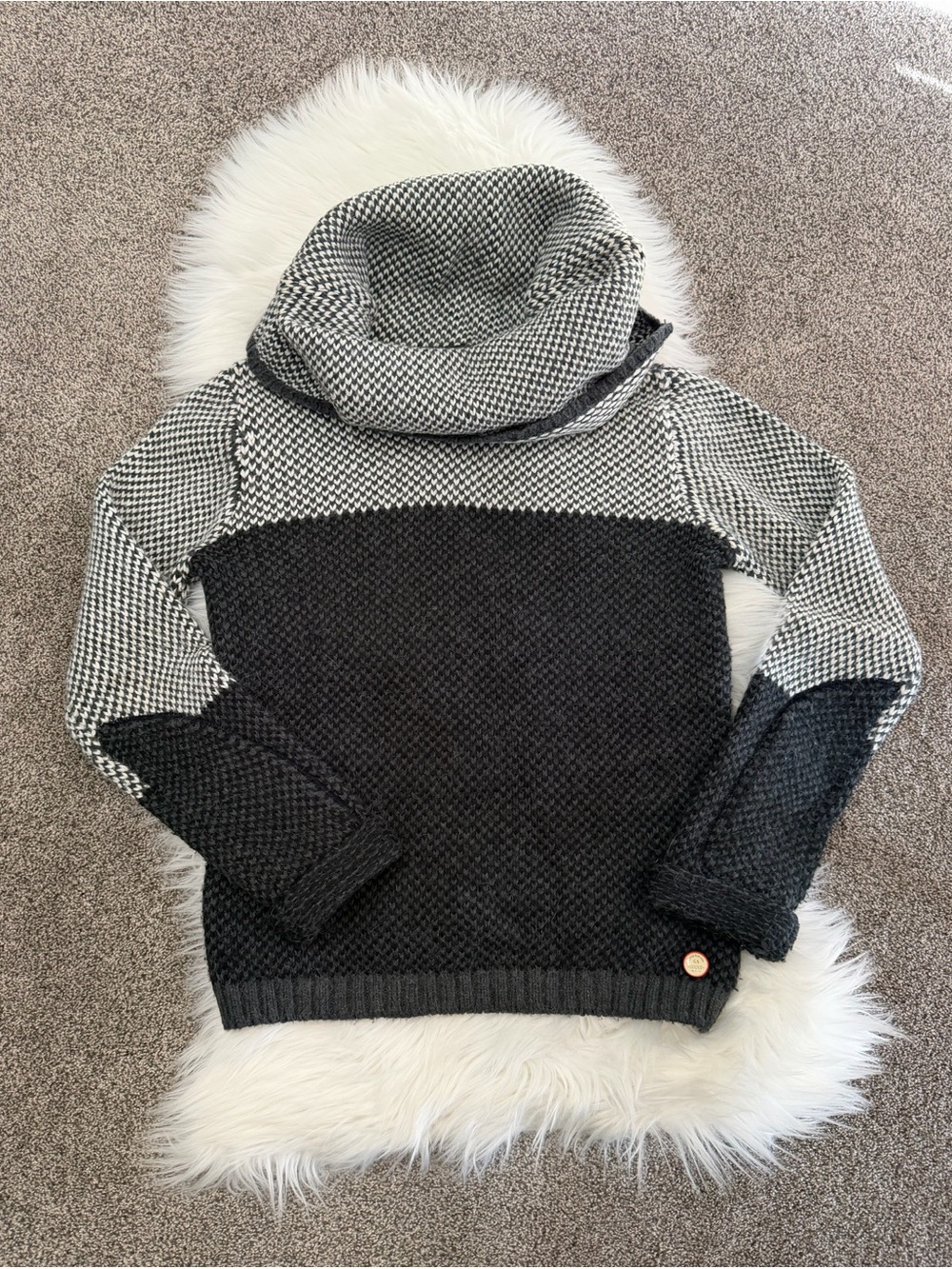 G-Star Chunky Knit Cowl Neck Sweater